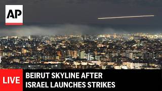 Live Beirut Skyline After Israel Launches Airstrikes