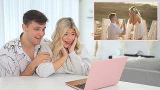 REACTING TO OUR ENGAGEMENT VIDEO FOR THE FIRST TIME *emotional*