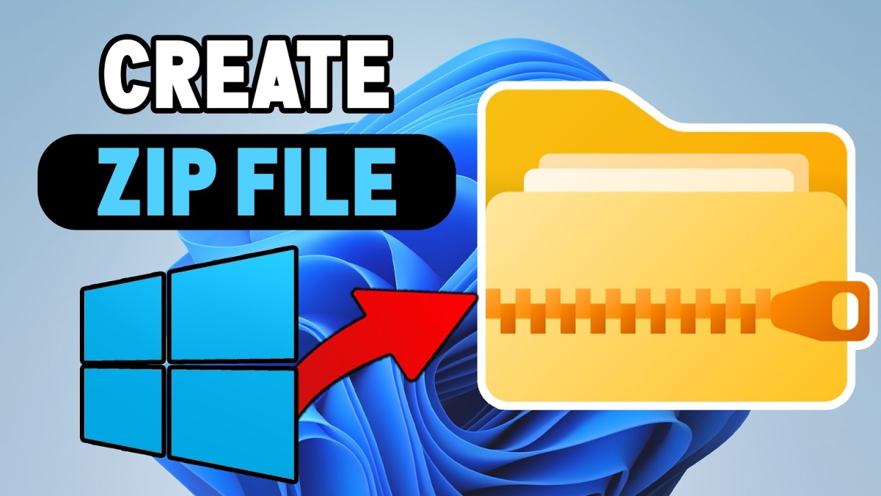 How to create a zip file on windows pc - YouTube
