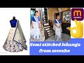 meesho semi stitched lehanga review 👗🥻....... ||meeshohaul || meesholehanga ||meeshosareehaul