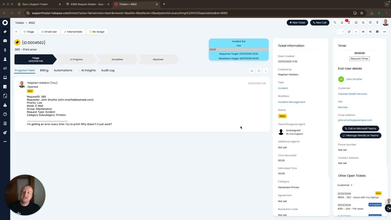 Syncing inline images with the Halo ticket connector