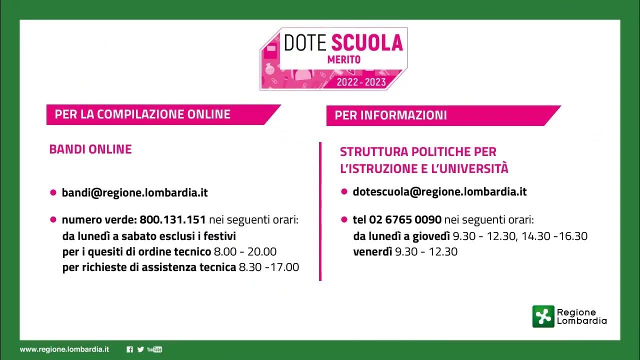 A Quanto Ammonta La Borsa Di Studio Adisurc Dote scuola/Merito 22-23: come integrare una domanda - YouTube