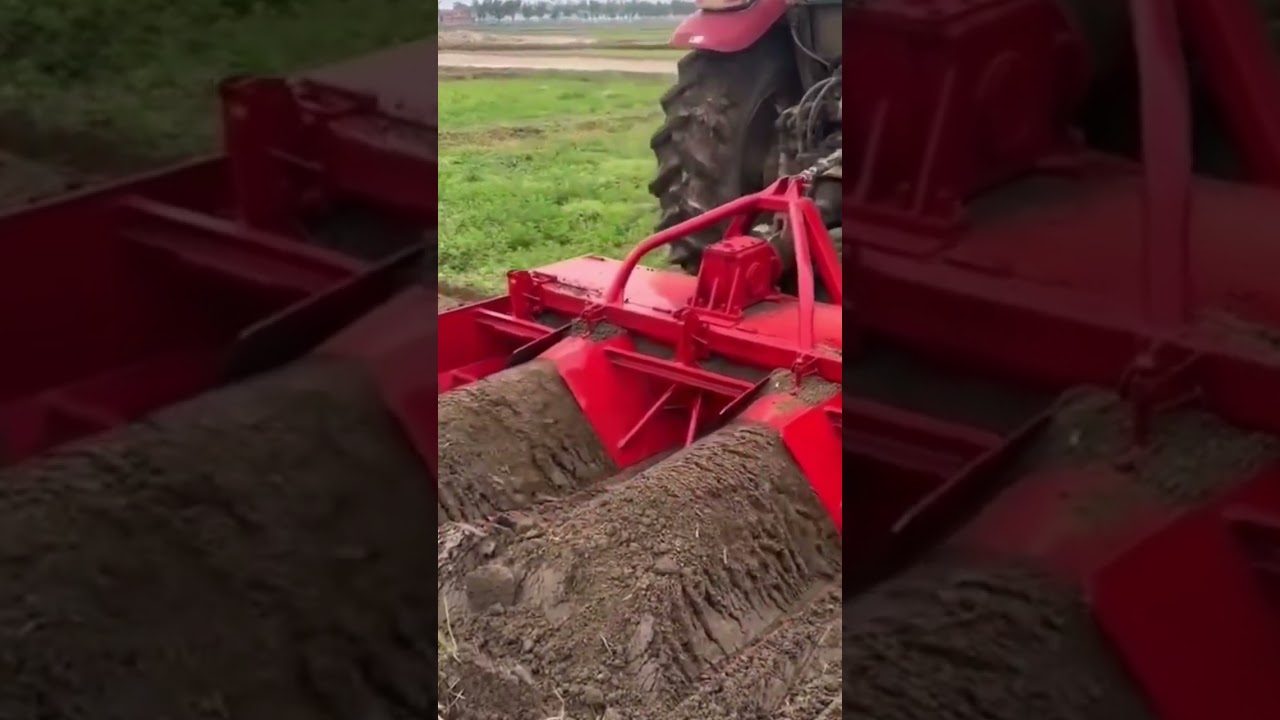This machine can plow hundreds of rice fields in one day 