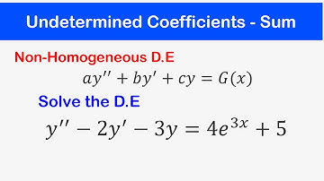 🔵21e - Methode van onbepaalde coëfficiënten 5 - G(x) = Som van functies