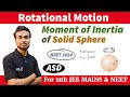 NEET 2024_The radius of gyration of a solid sphere of mass 5 kg about XY is 5m as shown in figure.