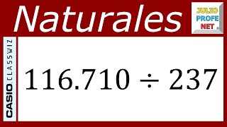 DIVISIÓN POR TRES CIFRAS - Ejercicio 2 (con CASIO Classwiz fx-991LA CW) by julioprofe 7,062 views 1 year ago 10 minutes, 19 seconds