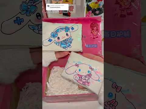 ASMR packing a Sanrio DIY squishy order