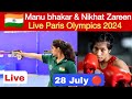 🔴Live commentary Paris Olympics | manu bhaker Live medal Match 28 July |10M AIR PISTOL RESULTS