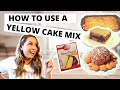 Yellow Cake Mix Hacks // Box Cake Mix Hack // How to use a Yellow Cake Mix