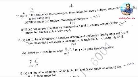 OU BSc (CBCS) Mathematics(DSC) III sem question paper Dec 2018 |Real analysis | Osmania university