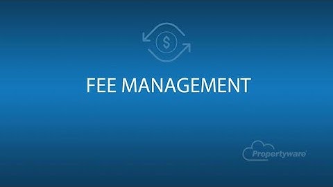 Propertyware Management Fee Calculation 1 Minute Demo