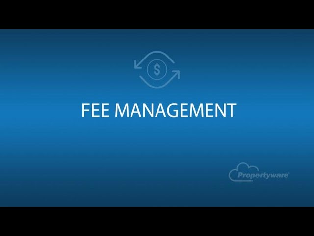 Propertyware Management Fee Calculation 1 Minute Demo