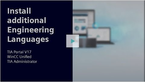 WinCC Unified - Install additional engineering languages