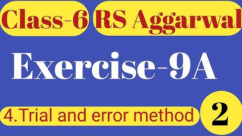 class 6 linear equation in one variable||chapter-9||RS Aggarwal||part-2