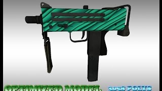 CS:GO MAC-10 Malachite HD Skin for Counter-strike 1.6