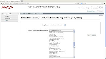 Role Based Access Control in Avaya Session Manager