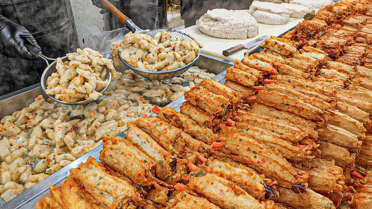 Удивительное мастерство мастера рыбных котлет — корейская уличная еда