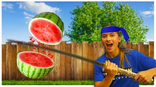 Fruit Ninja in Real Life Challenge!