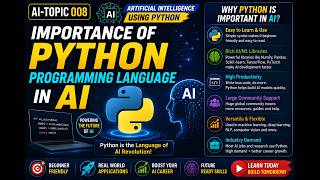 AI-Topic008 | Importance of Python Programming Language in AI | Artificial Intelligence using Python