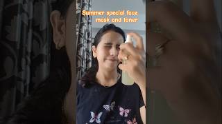 Summer special Cucumber face mask and face toner for glowing skin #diyfacemask #skincare #skin