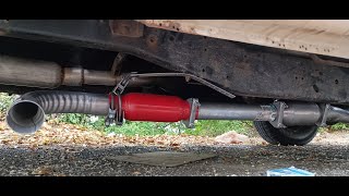 I faibricobbled exhaust together on the '83 Dodge  Single 2.5'
