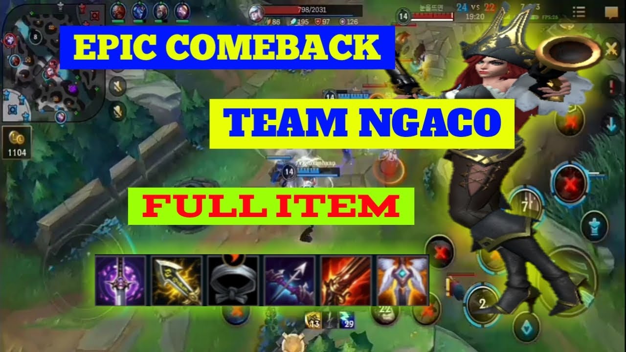 League of legends wild rift : miss fortune full item, epic comeback