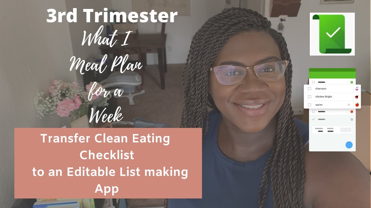 What I meal plan for a week | Transfer Clean Eating Checklist to