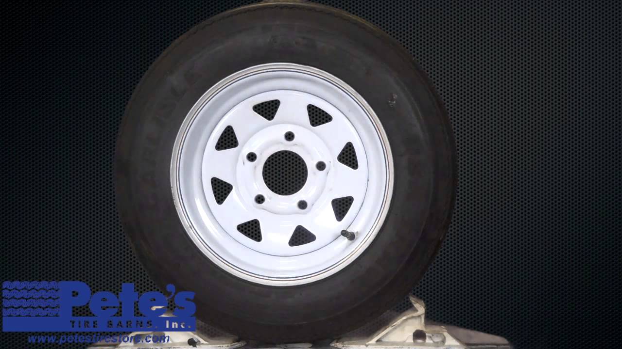 Carlisle USA Trail Trailer Tire and Wheel 4.80x12 (LRC) (5 Lug) YouTube