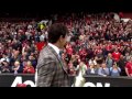 The 2014 Open Champion Rory McIlroy parades the Claret Jug at Old Trafford