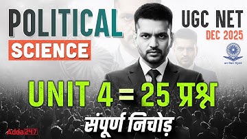 UGC NET Political Science | UGC NET Political Science Unit 4 Most Important Questions By Puneet Sir