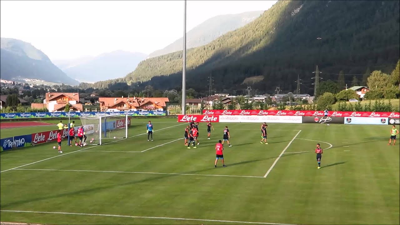 Napoli training in Dimaro july 27, 2015 documented by drone - YouTube