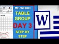 Ms word|Table group|full tutorial-Hindi|2025 especially for beginners✅ #msword #computercourse