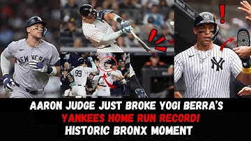Aaron Judge Just Broke Yogi Berra’s Yankees Home Run Record! | Historic Bronx Moment
