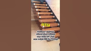Test cantilever staircase in wooden house (without glass railing) #shorts #shortvideo #stairs #test