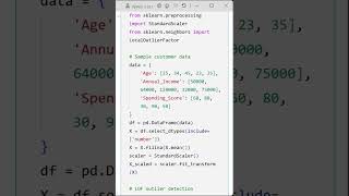 06 Local Outlier Factor (LOF) Outlier Detection in Python: Customer Data Example