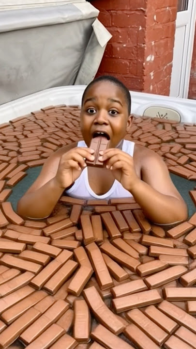 Marvelous enjoy chocolate 🍫 asmr inside jacuzzi England funny video #mukbang #asmr