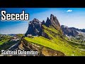 Wandern von St. Christina zur Seceda in Südtirol Dolomiten. Naturpark Puez Geisler.