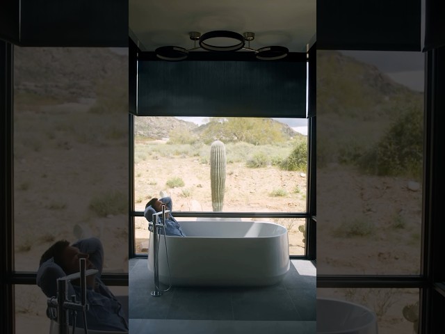 The last step before wrapping up a new build… Enjoy the Livable Luxury 😌🛁#DesertDreamsProj