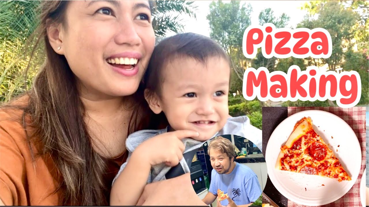 Pizza Making na may kasamang vocalization ni Tomas | Nag bike papuntang basketball park 
