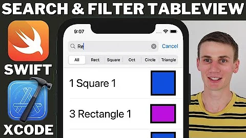 Search and Filter Table View Swift Xcode Tutorial - Search Bar and Scope Buttons