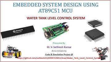 Water Tank Level Control System using AT89C51 (8051) microcontroller