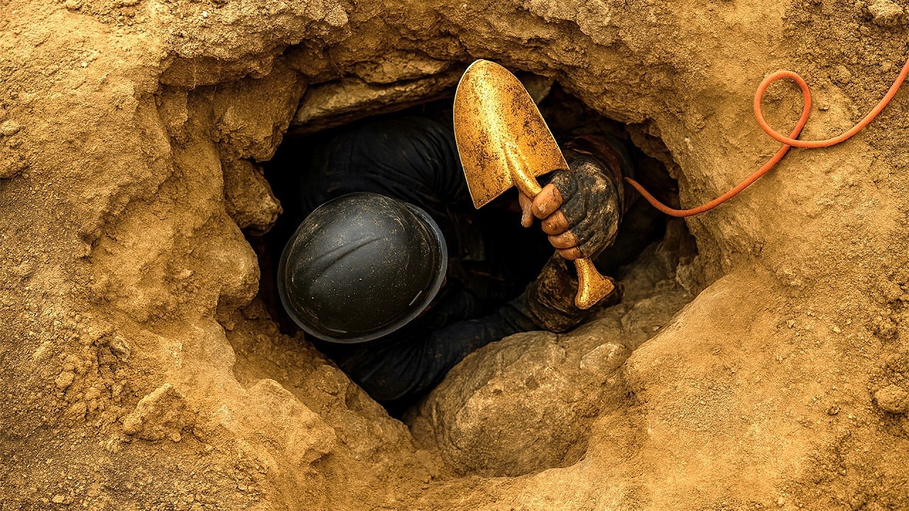 A Golden Shovel Was Buried Deep Underground? Treasure Hunting