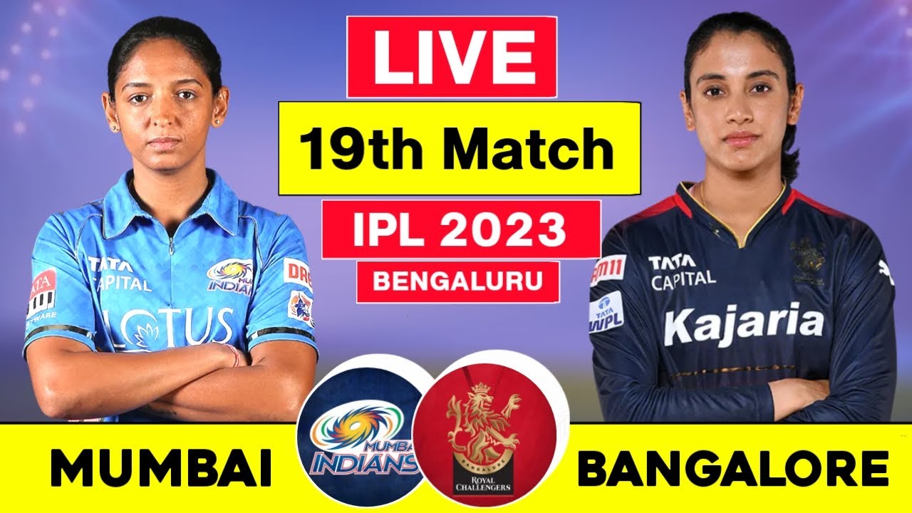 LIVE Royal challengers Bangalore vs Mumbai Indians Live WPL 2024 RCB