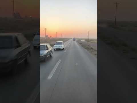 غروب آفتاب و جاده سفر  کامیونت ایسوزو جاده غروب آرنا پلاس تره بارکشی