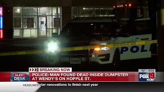 Death investigation underway after man found dead in dumpster