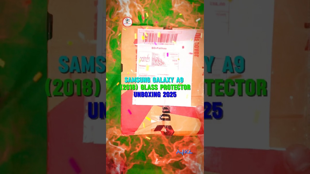Samsung A9 (2018) Glass Unboxing 🔥&ndash;  দারুন Fit & Clear View! | Shorts Unboxing Review 2025 #galaxya9