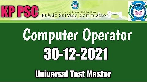 Computer Operator Paper : KP PSC : Paper held on 30-12-2021:Part- 01||#||#||
