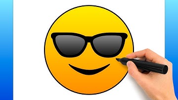 How To Draw An Emoji With Sunglasses (Easy Drawing Tutorial)