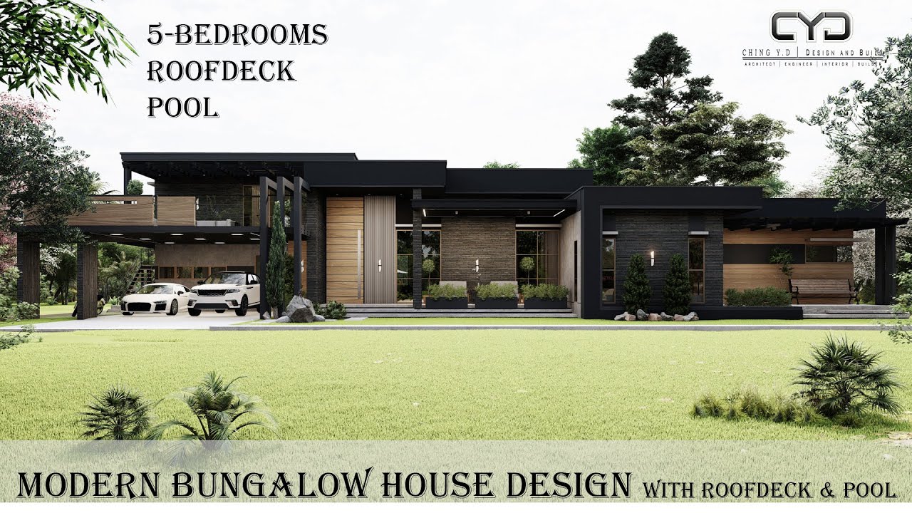 Project #35: 5-BEDROOM | MODERN HOUSE DESIGN with ROOFDECK & POOL | 800 ...