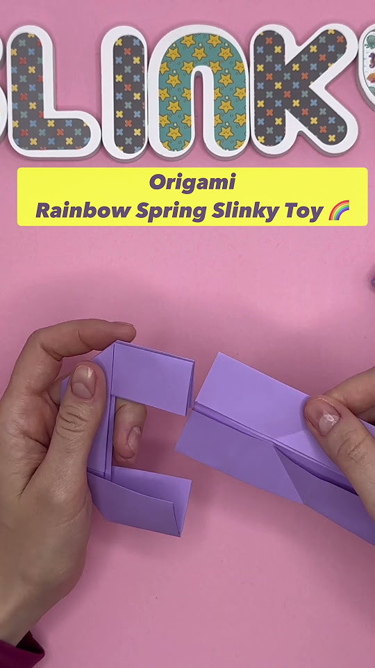 DIY Origami Rainbow Spring Slinky Toy🌈/Игрушка Пружина из бумаги Слинки ...